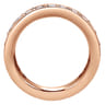 Eternity Band Wedding Ring in 14k Rose Gold with Round Natural Diamond at Gabriel & Co.