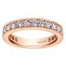 Eternity Band Wedding Ring in 14k Rose Gold with Round Natural Diamond at Gabriel & Co.