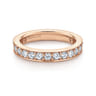 Eternity Band Wedding Ring in 14k Rose Gold with Round Natural Diamond at Gabriel & Co.