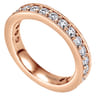 Eternity Band Wedding Ring in 14k Rose Gold with Round Natural Diamond at Gabriel & Co.