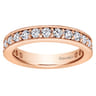 Eternity Band Wedding Ring in 14k Rose Gold with Round Natural Diamond at Gabriel & Co.