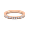 Straight Wedding Ring in 14k Rose Gold with Round Natural Diamond at Gabriel & Co.