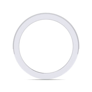 Calabria - 14K White Gold Channel Prong Diamond Anniversary Band with Milgrain