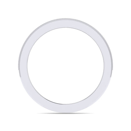 Calabria - 14K White Gold Channel Prong Diamond Anniversary Band with Milgrain