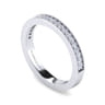 Straight Wedding Ring in 14k White Gold with Round Natural Diamond at Gabriel & Co.