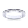Straight Wedding Ring in 14k White Gold with Round Natural Diamond at Gabriel & Co.