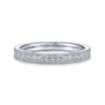 Straight Wedding Ring in 14k White Gold with Round Natural Diamond at Gabriel & Co.