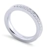Straight Wedding Ring in 14k White Gold with Round Natural Diamond at Gabriel & Co.