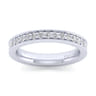 Straight Wedding Ring in 14k White Gold with Round Natural Diamond at Gabriel & Co.