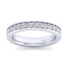 Straight Wedding Ring in 14k White Gold with Round Natural Diamond at Gabriel & Co.