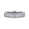 Straight Wedding Ring in 14k White Gold with Round Natural Diamond at Gabriel & Co.