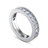 Straight Wedding Ring in 14k White Gold with Round Natural Diamond at Gabriel & Co.