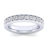 Straight Wedding Ring in 14k White Gold with Round Natural Diamond at Gabriel & Co.