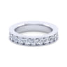 Straight Wedding Ring in 14k White Gold with Round  at Gabriel & Co.