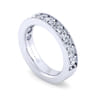 Straight Wedding Ring in 14k White Gold with Round  at Gabriel & Co.
