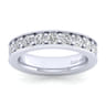 Straight Wedding Ring in 14k White Gold with Round  at Gabriel & Co.