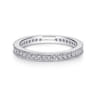 Eternity Band Wedding Ring in 14k White Gold with Round Natural Diamond at Gabriel & Co.