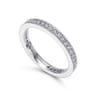 Eternity Band Wedding Ring in 14k White Gold with Round Natural Diamond at Gabriel & Co.