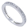Eternity Band Wedding Ring in 14k White Gold with Round Natural Diamond at Gabriel & Co.