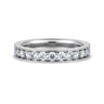 Eternity Band Wedding Ring in 14k White Gold with Round Natural Diamond at Gabriel & Co.
