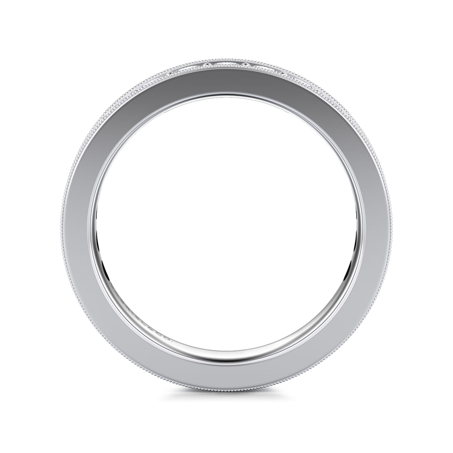 Eternity Band Wedding Ring in 14k White Gold with Round Natural Diamond at Gabriel & Co. - Shot 2