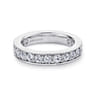 Eternity Band Wedding Ring in 14k White Gold with Round Natural Diamond at Gabriel & Co.