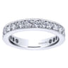 Eternity Band Wedding Ring in 14k White Gold with Round Natural Diamond at Gabriel & Co.