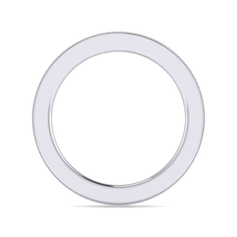 Eternity Band Wedding Ring in 14k White Gold with Round Natural Diamond at Gabriel & Co. - Shot 2