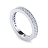 Eternity Band Wedding Ring in 14k White Gold with Round Natural Diamond at Gabriel & Co.