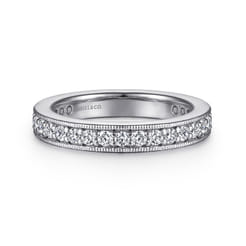 Calabria - 14K White Gold Channel Prong Set Diamond Eternity Band