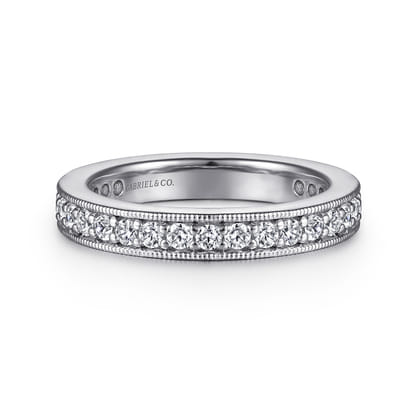 Calabria - 14K White Gold Channel Prong Set Diamond Eternity Band