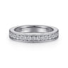 Eternity Band Wedding Ring in 14k White Gold with Round Natural Diamond at Gabriel & Co.