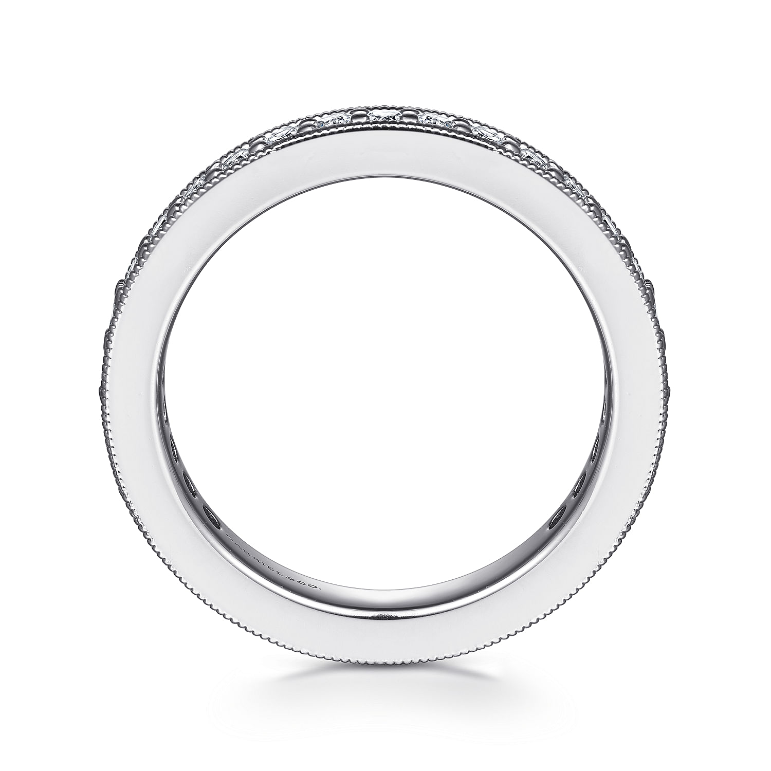 Calabria - 14K White Gold Channel Prong Set Diamond Eternity Band