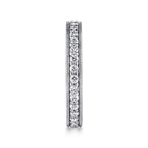 Calabria - 14K White Gold Channel Prong Set Diamond Eternity Band - 0.7 ct - Shot 4