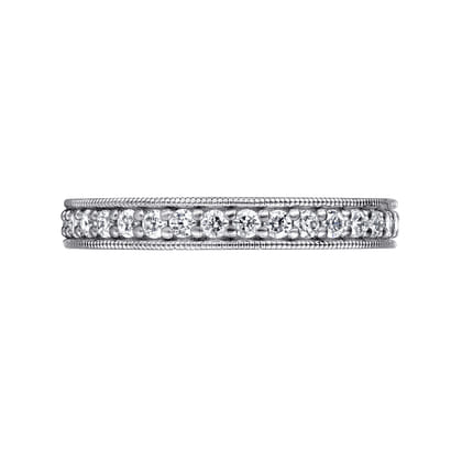 Calabria - 14K White Gold Channel Prong Set Diamond Eternity Band