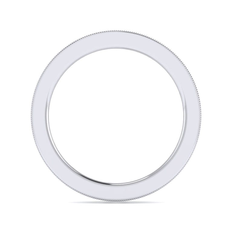 Eternity Band Wedding Ring in 14k White Gold with Round Natural Diamond at Gabriel & Co. - Shot 2