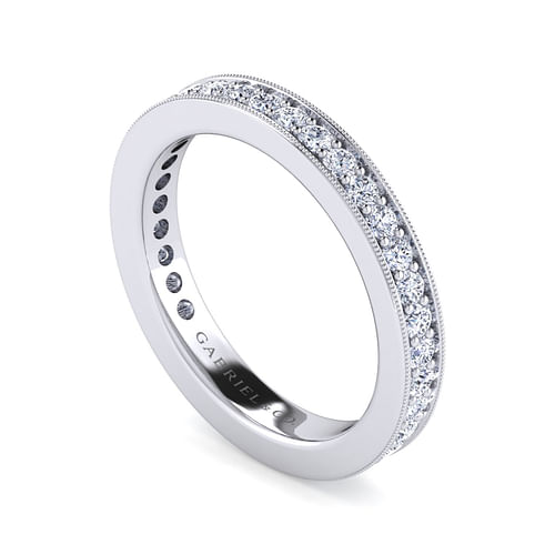 Calabria - 14K White Gold Channel Prong Set Diamond Eternity Band - 0.73 ct - Shot 3