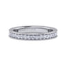 Eternity Band Wedding Ring in 14k White Gold with Round Natural Diamond at Gabriel & Co.