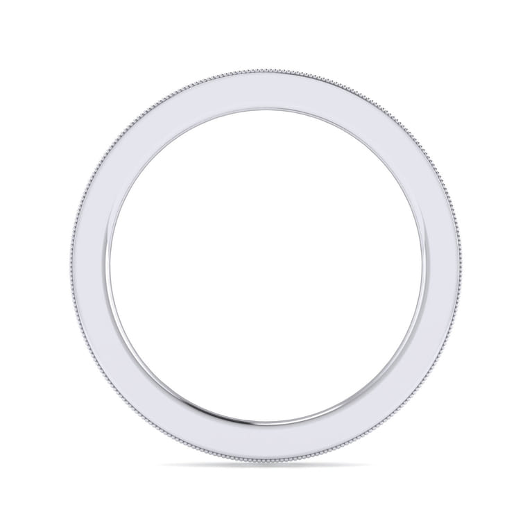 Eternity Band Wedding Ring in 14k White Gold with Round Natural Diamond at Gabriel & Co. - Shot 2