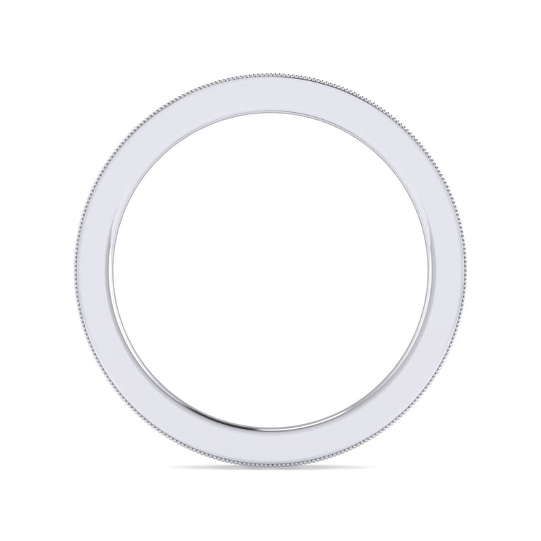 Eternity Band Wedding Ring in 14k White Gold with Round Natural Diamond at Gabriel & Co. - Shot 2