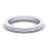 Straight Wedding Ring in 14k White Gold with Round Natural Diamond at Gabriel & Co.