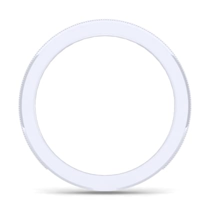 Calabria - 14K White Gold Diamond Prong Channel Diamond Anniversary Band with Milgrain