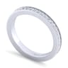 Straight Wedding Ring in 14k White Gold with Round Natural Diamond at Gabriel & Co.