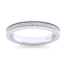 Straight Wedding Ring in 14k White Gold with Round Natural Diamond at Gabriel & Co.