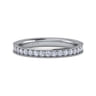 Straight Wedding Ring in 14k White Gold with Round Natural Diamond at Gabriel & Co.