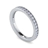Straight Wedding Ring in 14k White Gold with Round Natural Diamond at Gabriel & Co.
