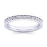 Straight Wedding Ring in 14k White Gold with Round Natural Diamond at Gabriel & Co.