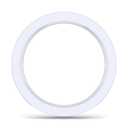 Calabria - 14K White Gold Diamond Prong Channel Diamond Anniversary Band with Milgrain