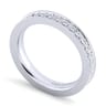 Straight Wedding Ring in 14k White Gold with Round  at Gabriel & Co.