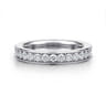 Straight Wedding Ring in 14k White Gold with Round Natural Diamond at Gabriel & Co.